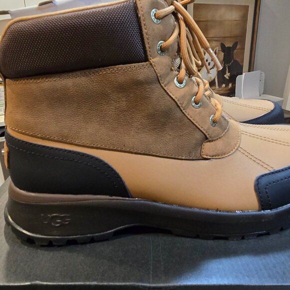 UGG Emmett Duck Boots Waterproof Winter Chesnut Brown 1115834-CHE Men's 12 NIB - Picture 6 of 14